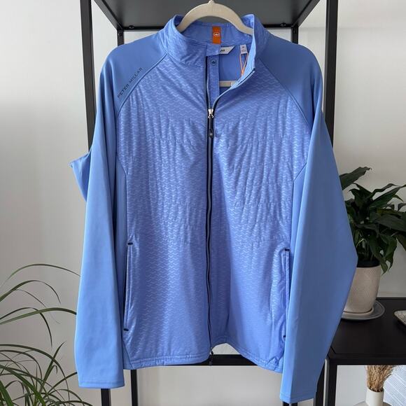 Peter Millar Merge Elite Hybrid BNDIB Blue Lightweight Full Zip Jacket Men’s M